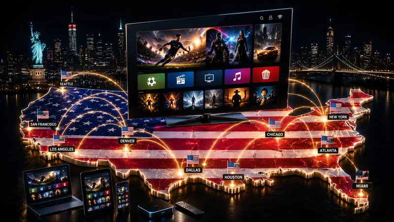 Best IPTV USA service 2026 — IPTV Smarters Plus streaming 25,000+ channels across all 50 states