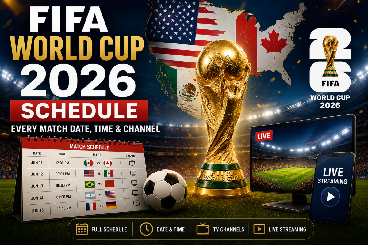 FIFA World Cup 2026 schedule - match dates, times and channels